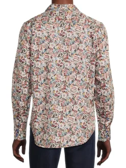 Robert Graham Casual Button-Down Shirts|Paisley Button Down Shirt White Multi