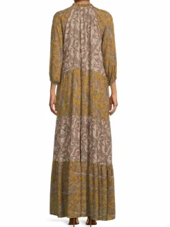Women Renee C. Paisley Print Tiered Maxi Dress