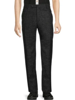 Zanella Pants|Parker Textured Virgin Wool Pants Grey