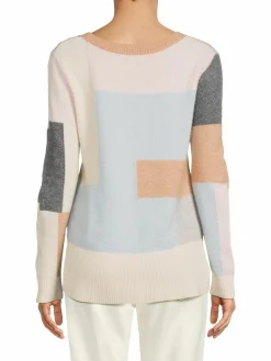 Women Adam Lippes Collective Patchwork High Low Wool Blend Sweater