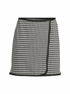 Women Max Studio Patterned Faux Wrap Mini Skirt