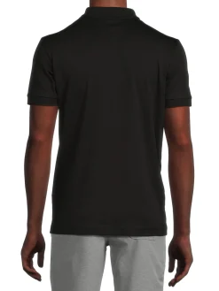 BOSS Polos|Paule Mirror Slim Fit Logo Polo Black