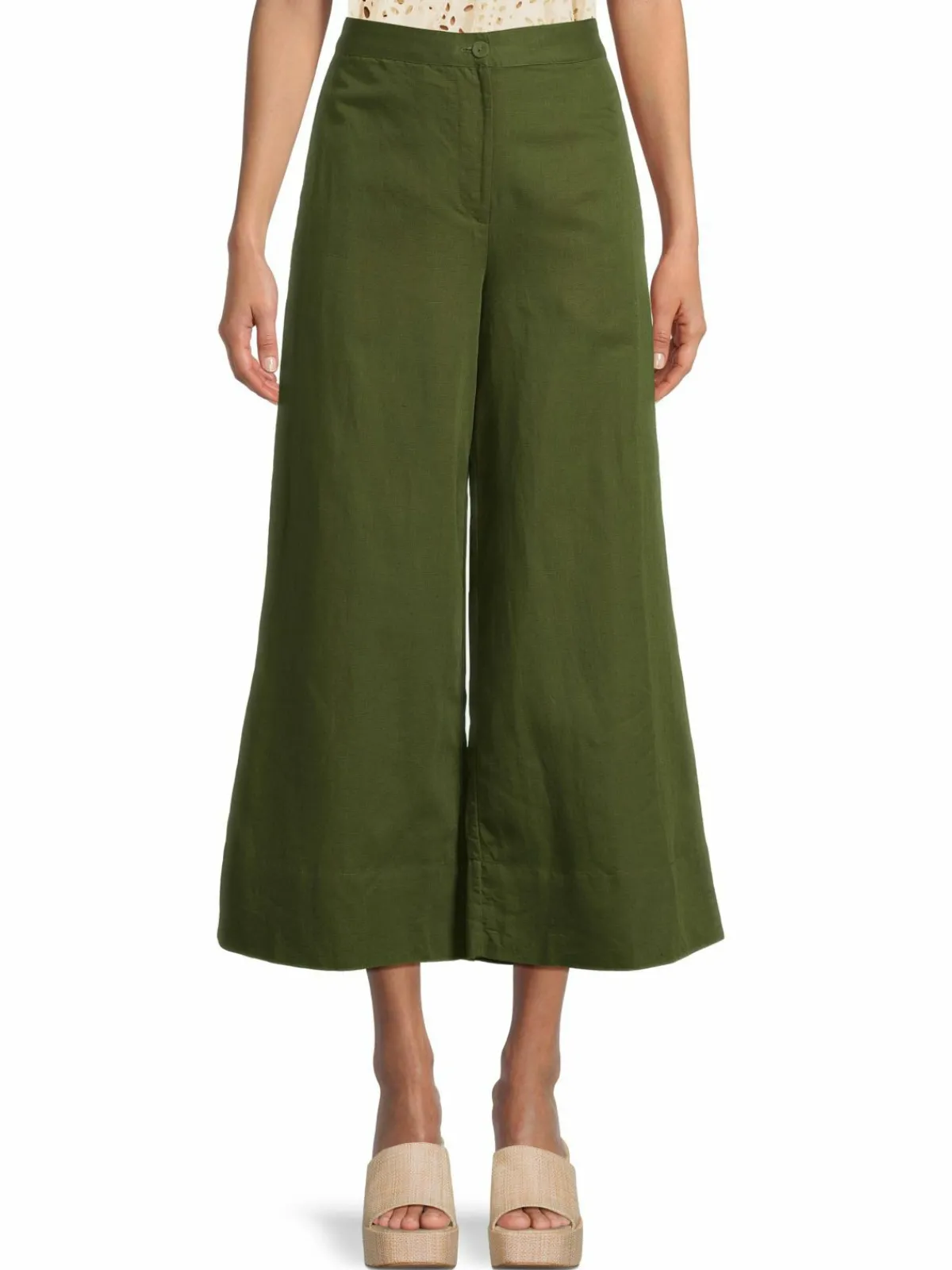 Women Rhode Penelope Linen Blend High Rise Flared Pants