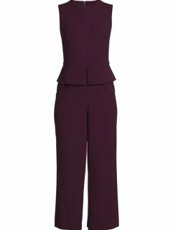 Women Calvin Klein Peplum Wide Leg Jumpsuit