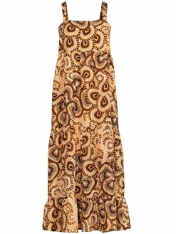 Women Marie Oliver Petra Geometric Silk Blend Midi Dress