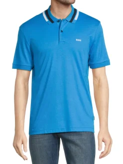 BOSS Polos|Phillipson Slim Fit Logo Polo Blue