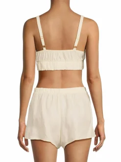 Women Rya Collection 2-Piece Embroidered Shorts & Bralette Set
