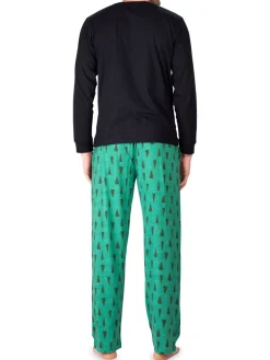 SLEEPHERO Loungewear, Sleepwear & Robes|2-Piece Henley Tee & Ever Tree Pants Pajama Set Green