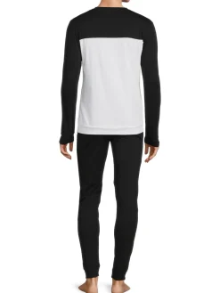 cavalli CLASS Loungewear, Sleepwear & Robes|2-Piece Lightning Bolt Logo Joggers Set Black