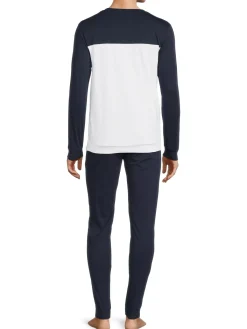 cavalli CLASS Loungewear, Sleepwear & Robes|2-Piece Lightning Bolt Sweatshirt & Joggers Set Blue