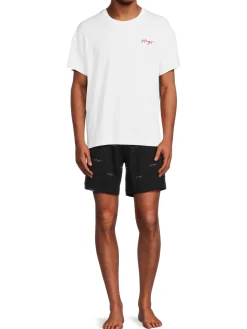 HUGO Loungewear, Sleepwear & Robes|2-Piece Logo Tee & Shorts Set Black