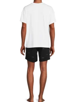 HUGO Loungewear, Sleepwear & Robes|2-Piece Logo Tee & Shorts Set Black