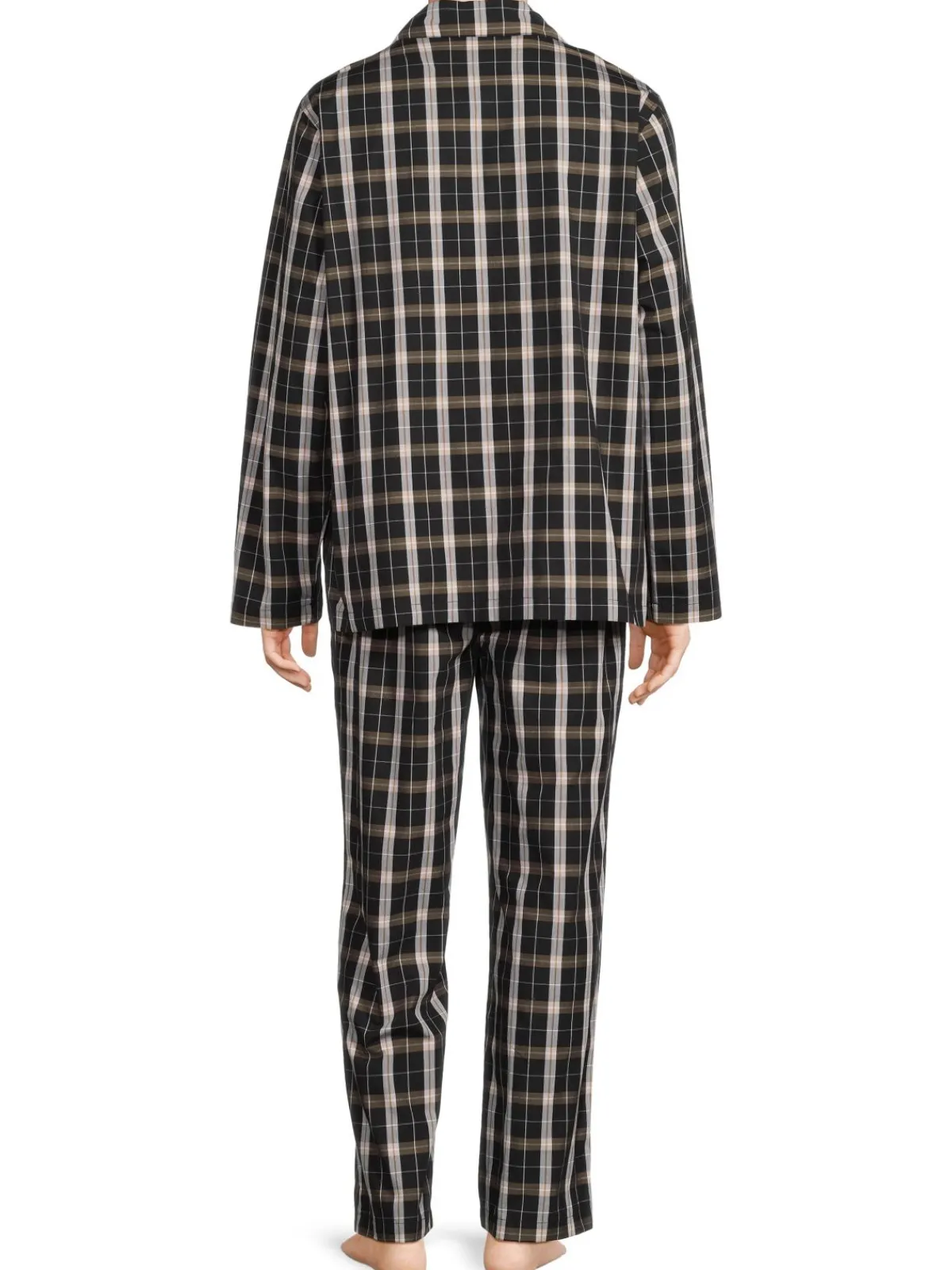 BOSS Loungewear, Sleepwear & Robes|2-Piece Plaid Check Pajama Set Black Beige