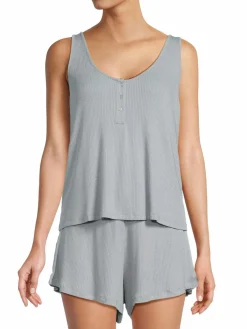Women Eberjey 2-Piece Ribbed Shorts & Tank Top Set