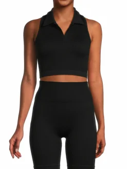 Women 90 Degree by Reflex 2-Piece Ribbed Top & Shorts Set