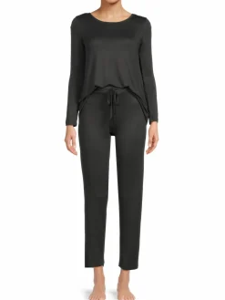 Women Natori 2-Piece Solid Pajama & Top Set