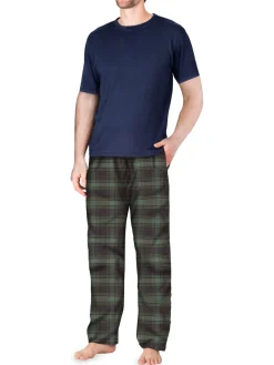 SLEEPHERO Loungewear, Sleepwear & Robes|2-Piece T Shirt & Plaid Pants Pajama Set Multi