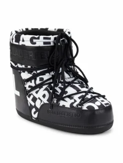 Karl Lagerfeld Paris Piers Logo Print Ankle Boots