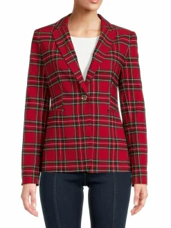 Women Tommy Hilfiger Plaid Blazer