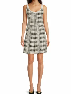 Women Giambattista Valli Plaid Boucle Mini A Line Dress