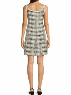 Women Giambattista Valli Plaid Boucle Mini A Line Dress