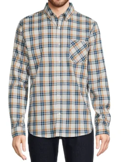 Ben Sherman Casual Button-Down Shirts|Plaid Button Down Shirt