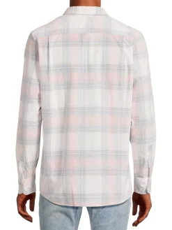 Zanerobe Casual Button-Down Shirts|Plaid Corduroy Shirt Grey