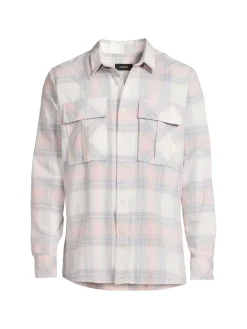 Zanerobe Casual Button-Down Shirts|Plaid Corduroy Shirt Grey
