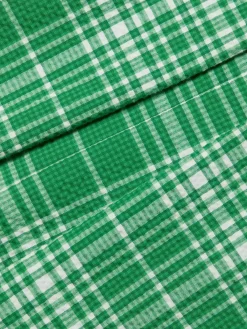 Women Lela Rose Plaid Seersucker Tucked Shorts