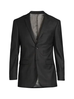 DOUGLAS & GRAHAME Blazers & Sportcoats|Plaid Slim Fit Wool Blazer Charcoal