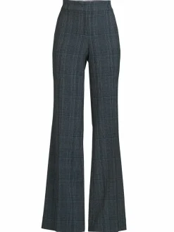 Women Piazza Sempione Plaid Wide Leg Pants