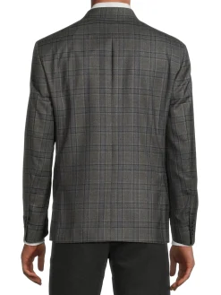 JB Britches Blazers & Sportcoats|Plaid Wool Blazer Grey