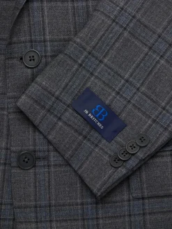 JB Britches Blazers & Sportcoats|Plaid Wool Blazer Grey