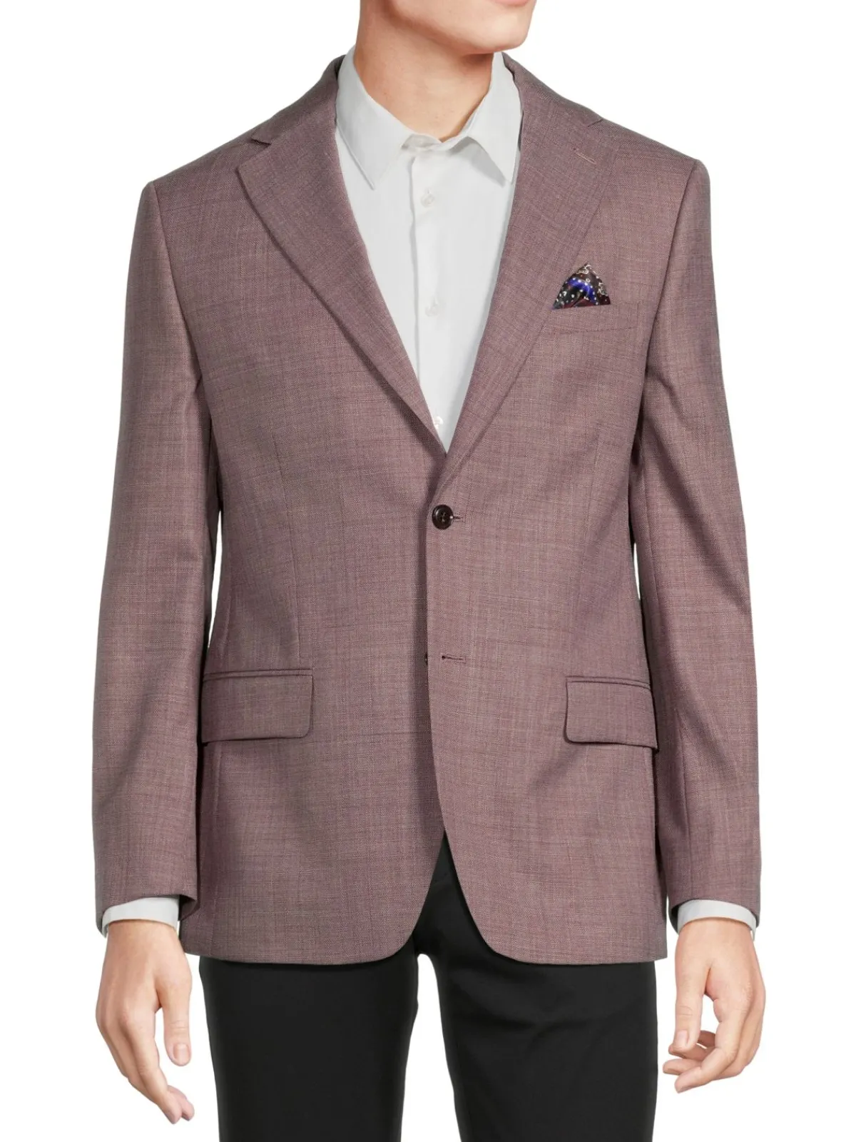 Tallia Blazers & Sportcoats|Plaid Wool Blend Sportcoat Plum