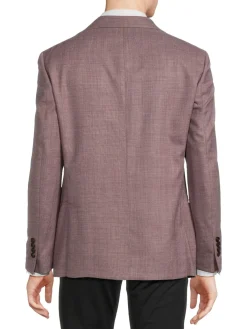 Tallia Blazers & Sportcoats|Plaid Wool Blend Sportcoat Plum