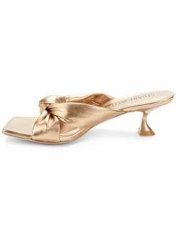 Stuart Weitzman Playa 50 Knot Metallic Leather Sandals