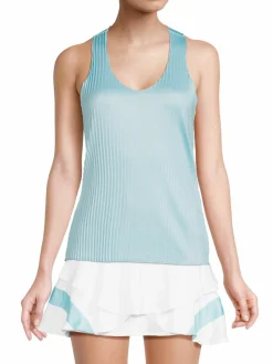 Women K-Swiss Pleated Racerback Tank Top