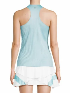 Women K-Swiss Pleated Racerback Tank Top