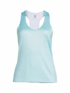 Women K-Swiss Pleated Racerback Tank Top
