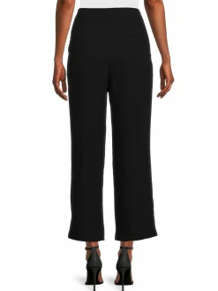 Women Gracia Pleated Straight Cropped Wide Leg Pants