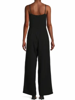 Women julia jordan Pleated Surplice Jumpsuit