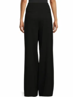 Women Avec Les Filles Pleated Wide Leg Pants