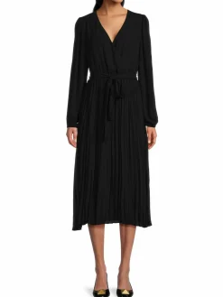 Women T Tahari Pleated Wrap Dress