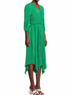 Women Renee C. Plisse Asymmetric Midi Dress