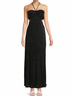 Women Renee C. Plisse Halter Maxi Dress