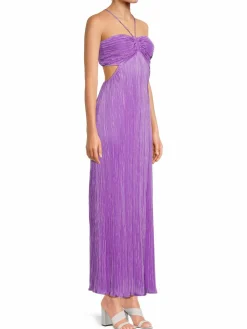 Women Renee C. Plisse Halter Maxi Dress