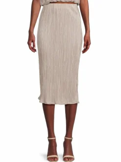 Women Renee C. Plisse Midi Pencil Skirt