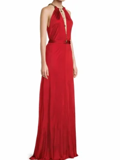 Women Roberto Cavalli Plunge Satin Gown