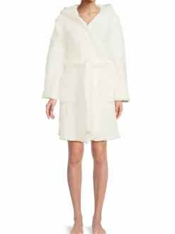 Women Saks Fifth Avenue Plush Hooded Robe