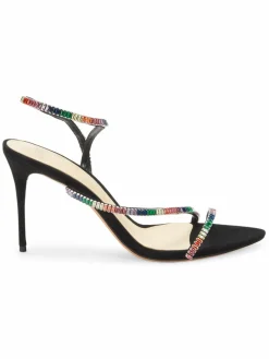 Alexandre Birman Polly Embellished Leather Stiletto Sandals